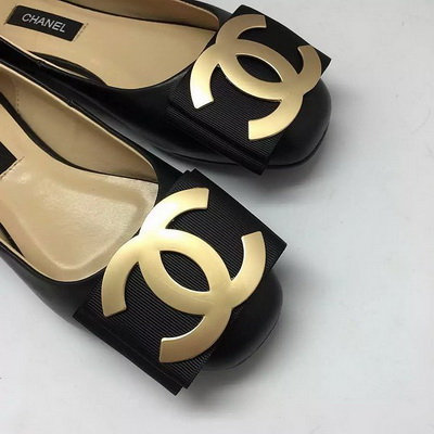CHANEL Shallow mouth flat shoes Women--024